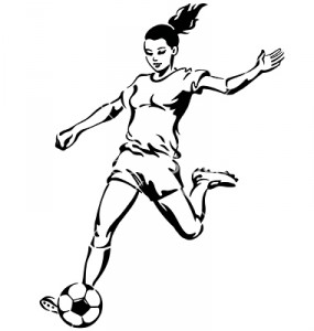 Soccer Football Female Player Vector