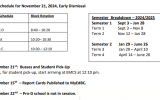 Early Dismissal Day – November 21, 2024